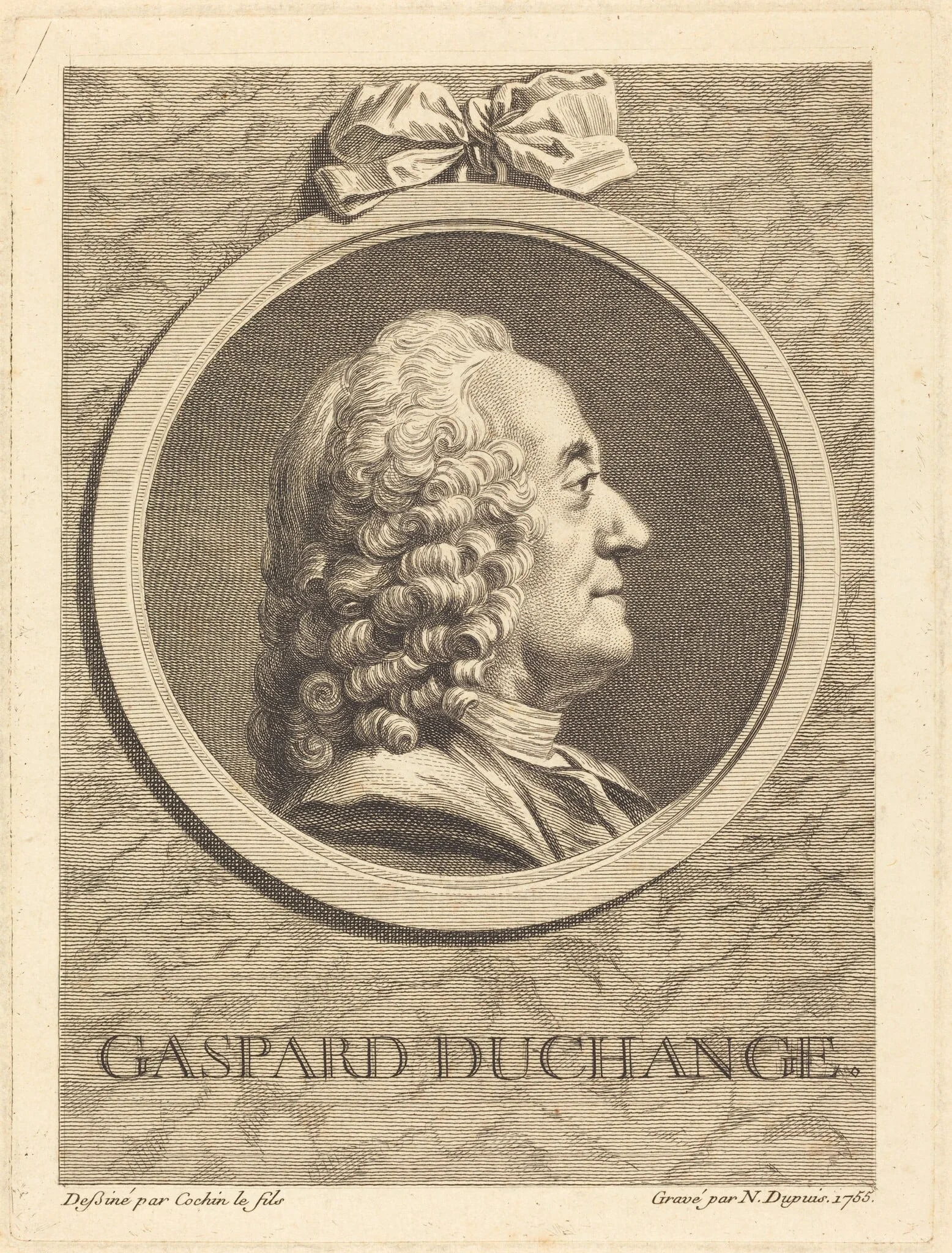 Gaspard Duchange, by Nicolas-Gabriel Dupuis, ink, 1755