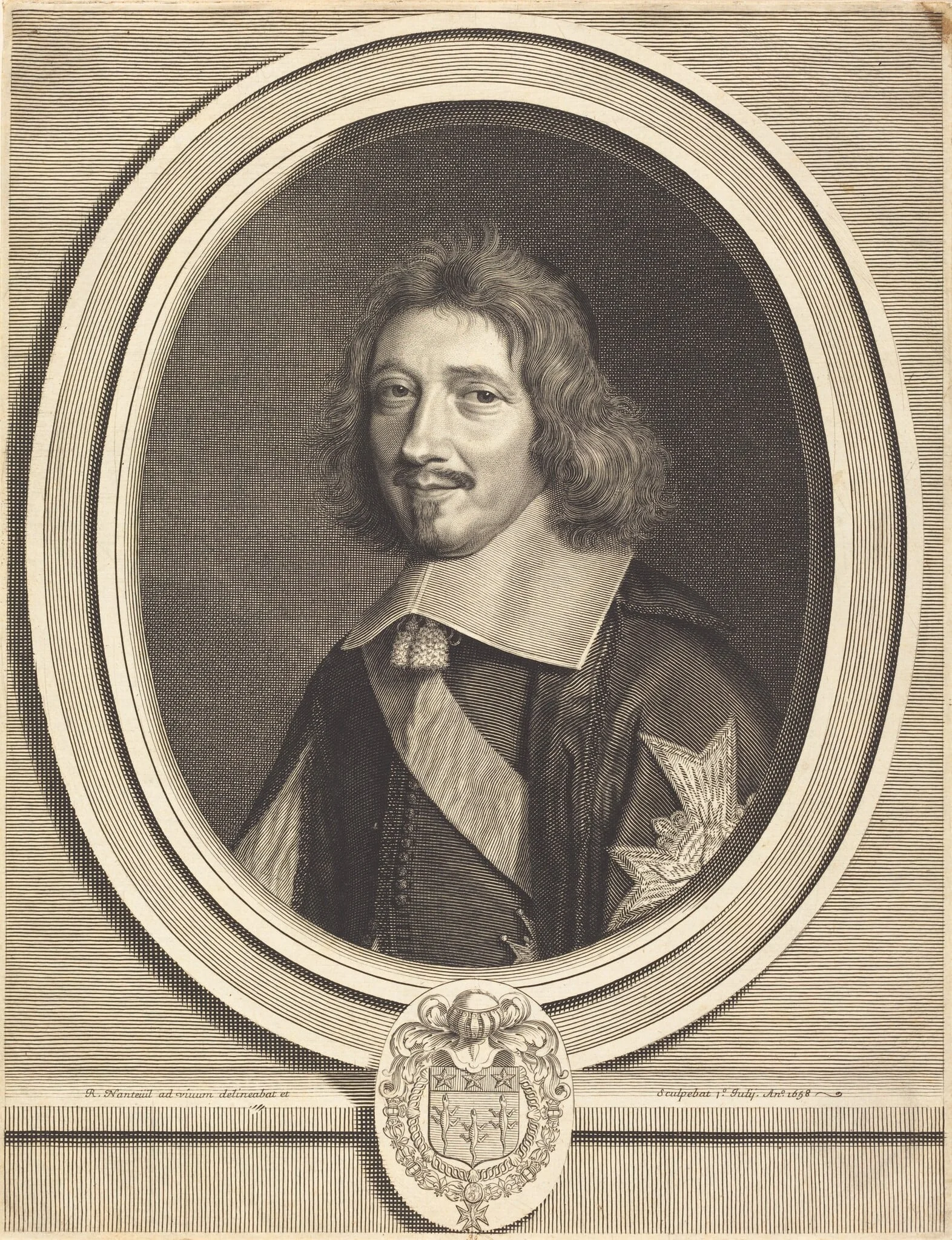 Chancellor Michel Le Tellier, by Robert Nanteuil, ink, 1658