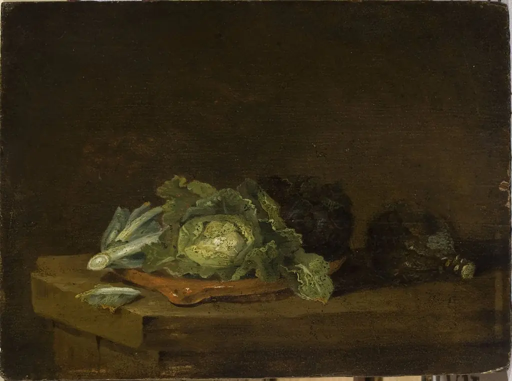 Cabbages on a Table Top