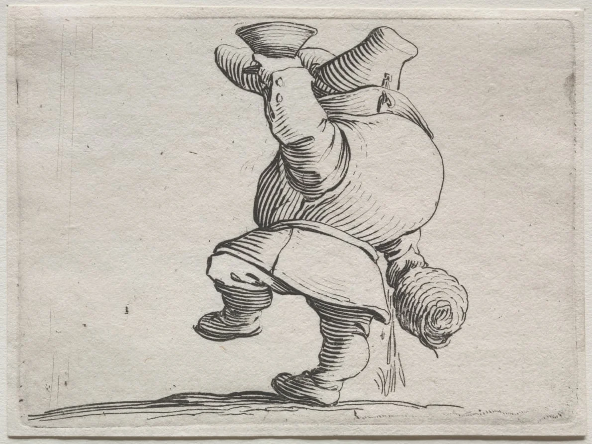 Drinker Seen From Behind, by Jacques Callot, 1623