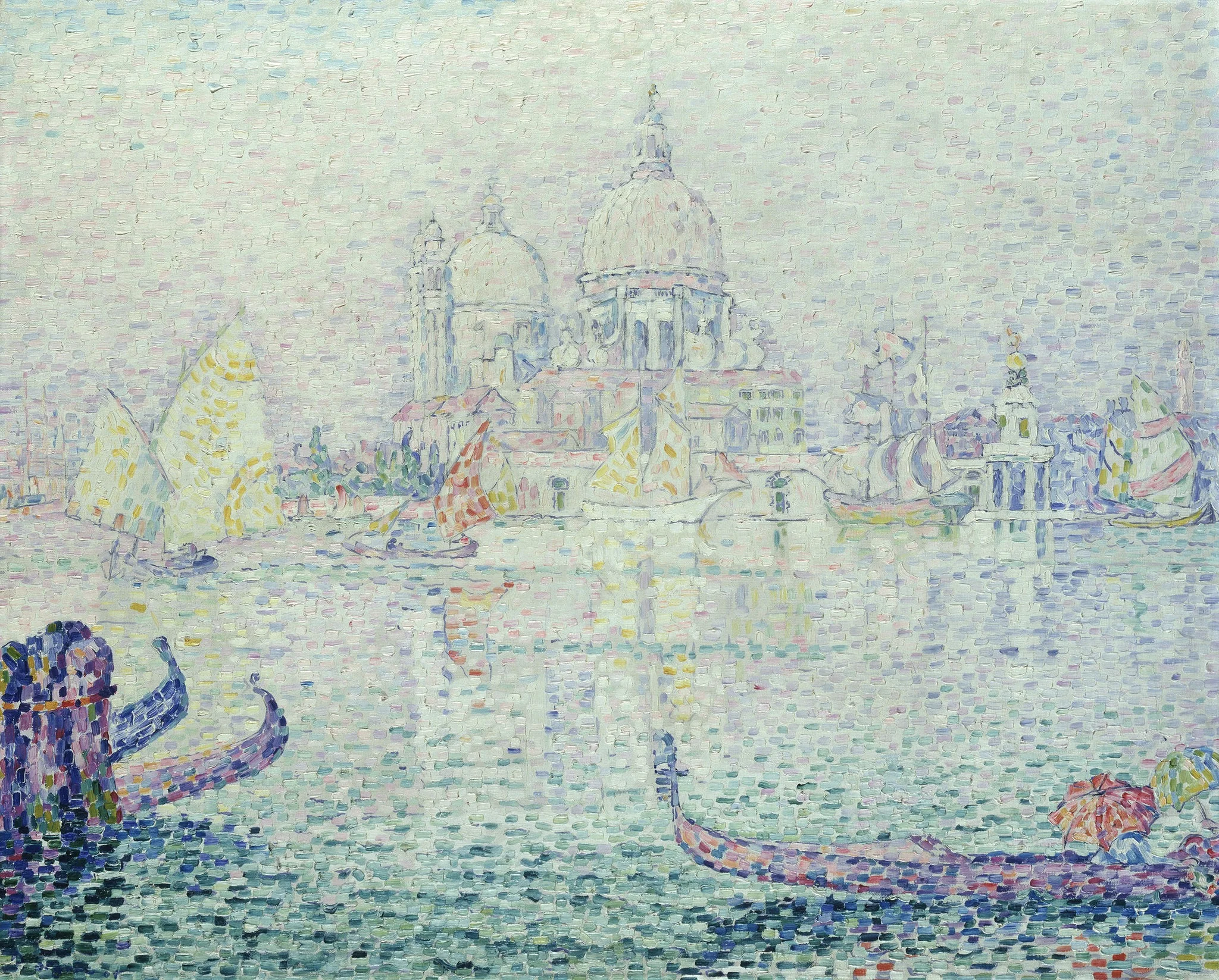 Venice, Giudecca Canal, Morning, by Paul Signac, oil, 1905