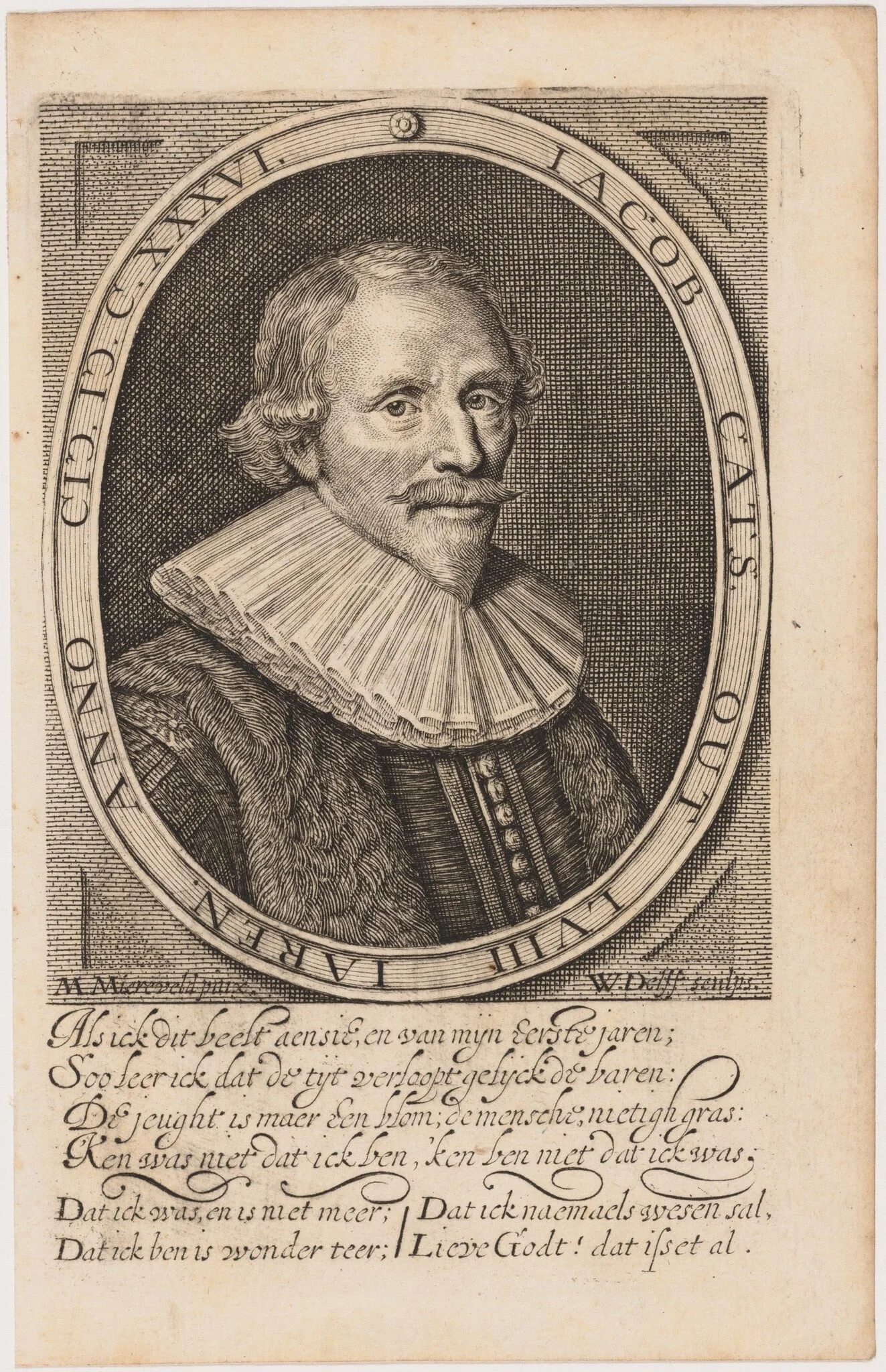 Jacob Cats, by Willem Jacobsz Delff, ink, 1636
