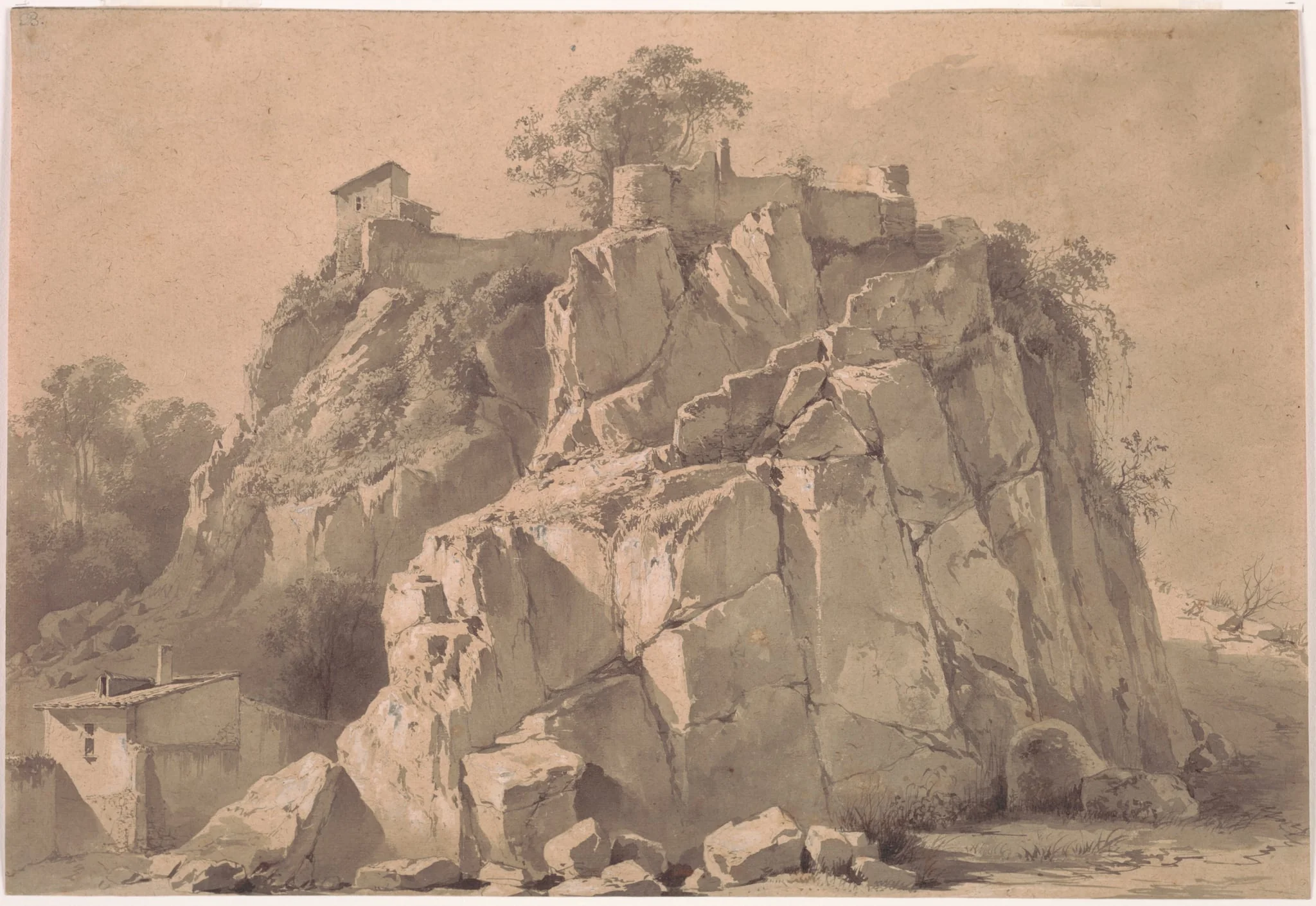 The Rock of Beauregard, Lyon, by Jean-Jacques de Boissieu, 1785