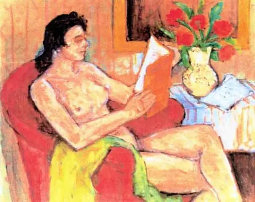 Femeie nud (cu carte)