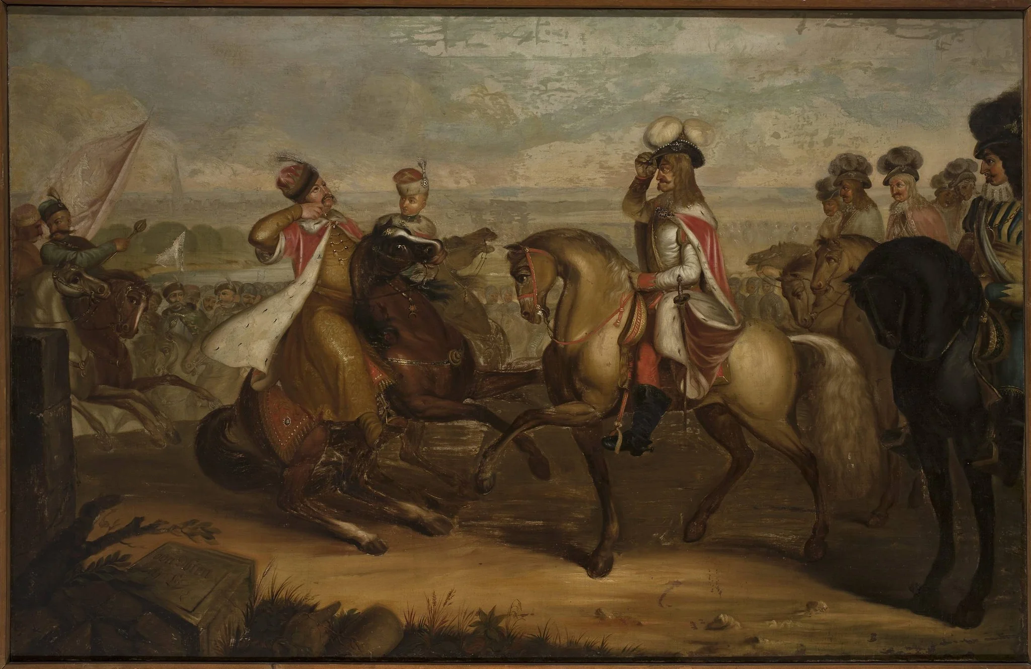 King John III Sobieski meets emperor Leopold at Vienna, replica