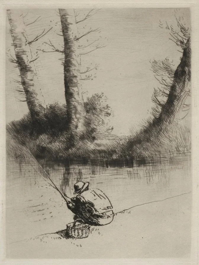 Le Pêcheur à la Ligne, by Alphonse Legros, 1884