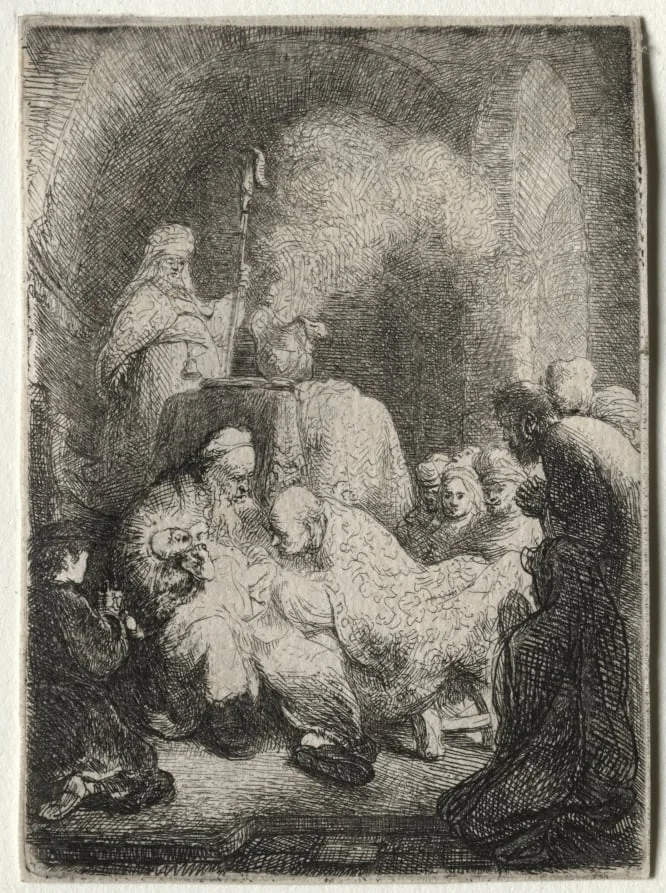 The Circumcision: Small Plate, by Rembrandt, 1630