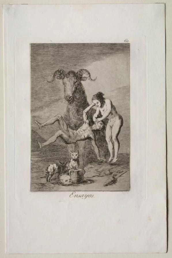 Trials, Plate 60, by Francisco Goya, 1799