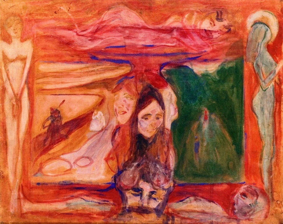 Symbolic Study, by Edvard Munch, tempera, 1897