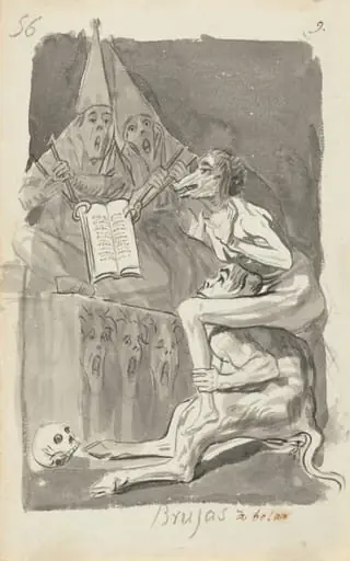 Brujas à volar (Witches Preparing to Fly) [verso]