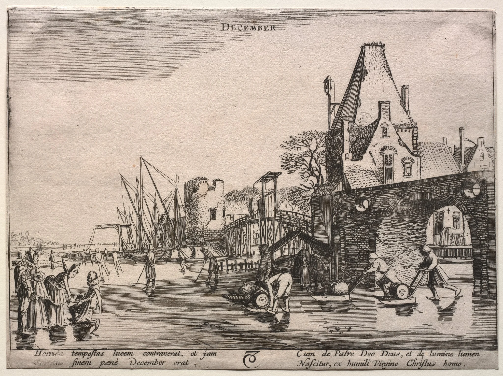 The Twelve Months: December, by Jan van de Velde, 1613