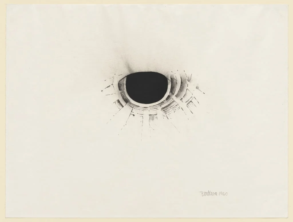 Untitled, by Lee Bontecou, charcoal, 1960