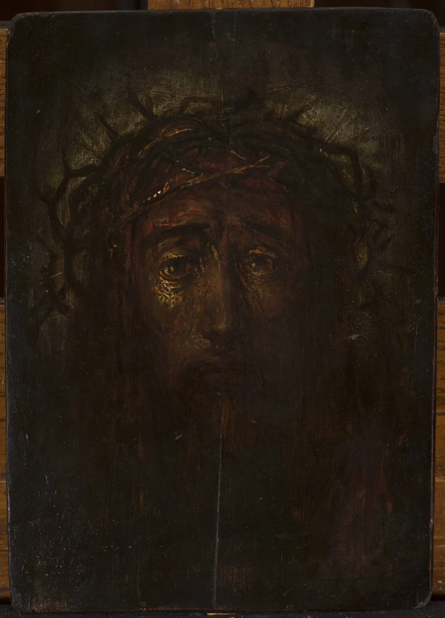 Head of Christ in the crown of thorns