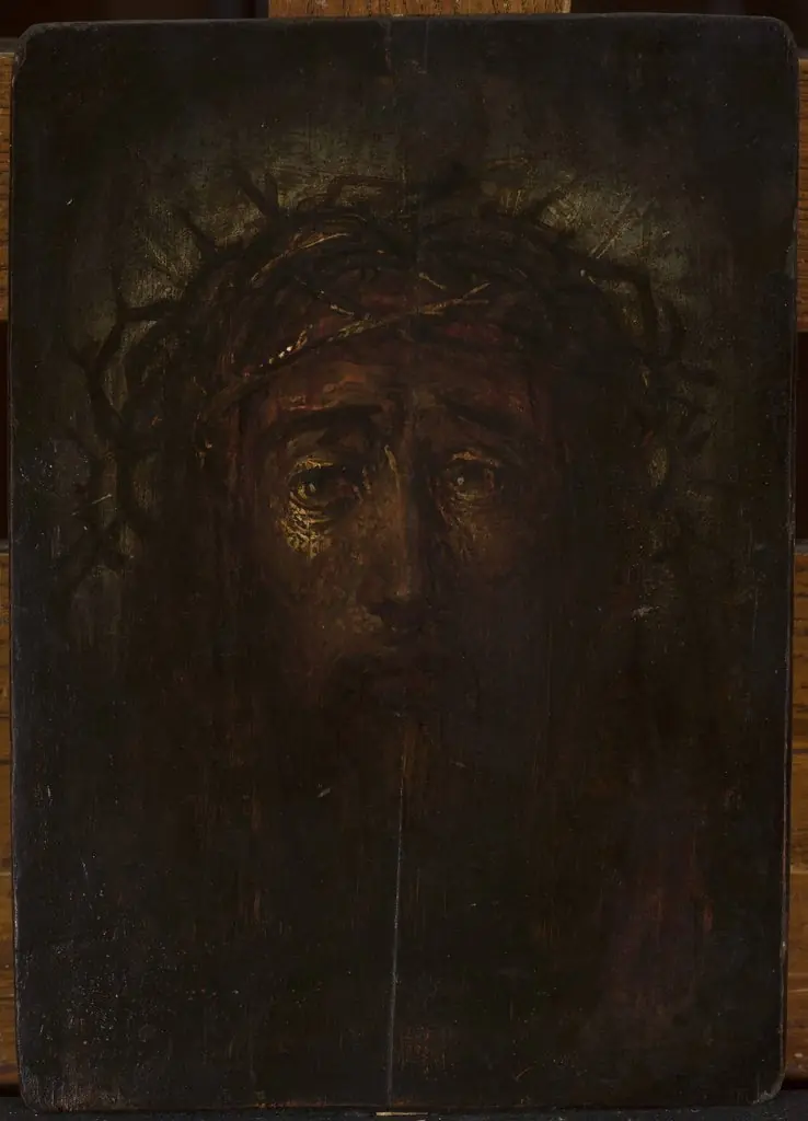 Head of Christ in the crown of thorns