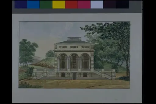The Front Elevation of a Design for a Villa