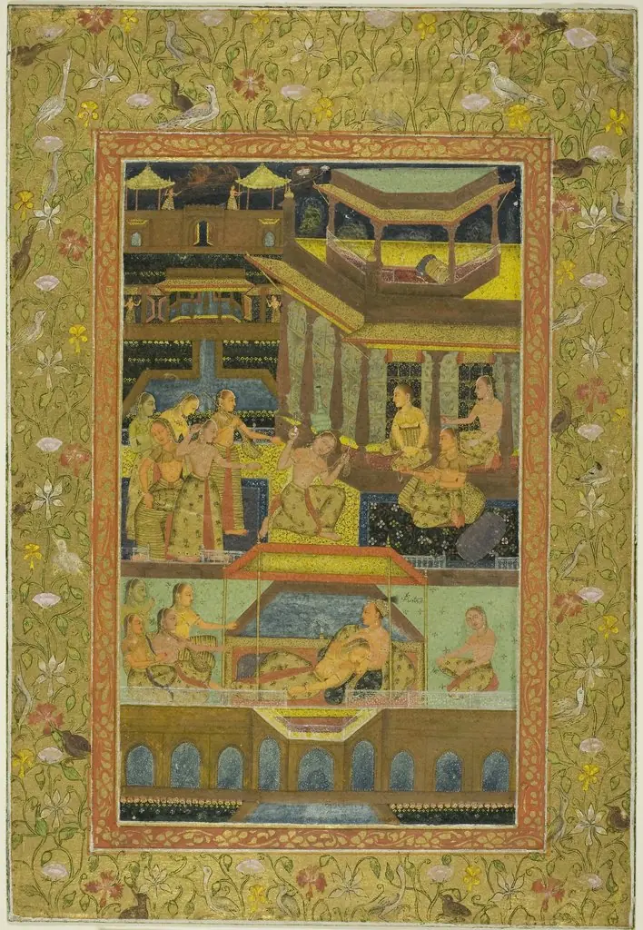 Lovers in a Zenana Garden at Night