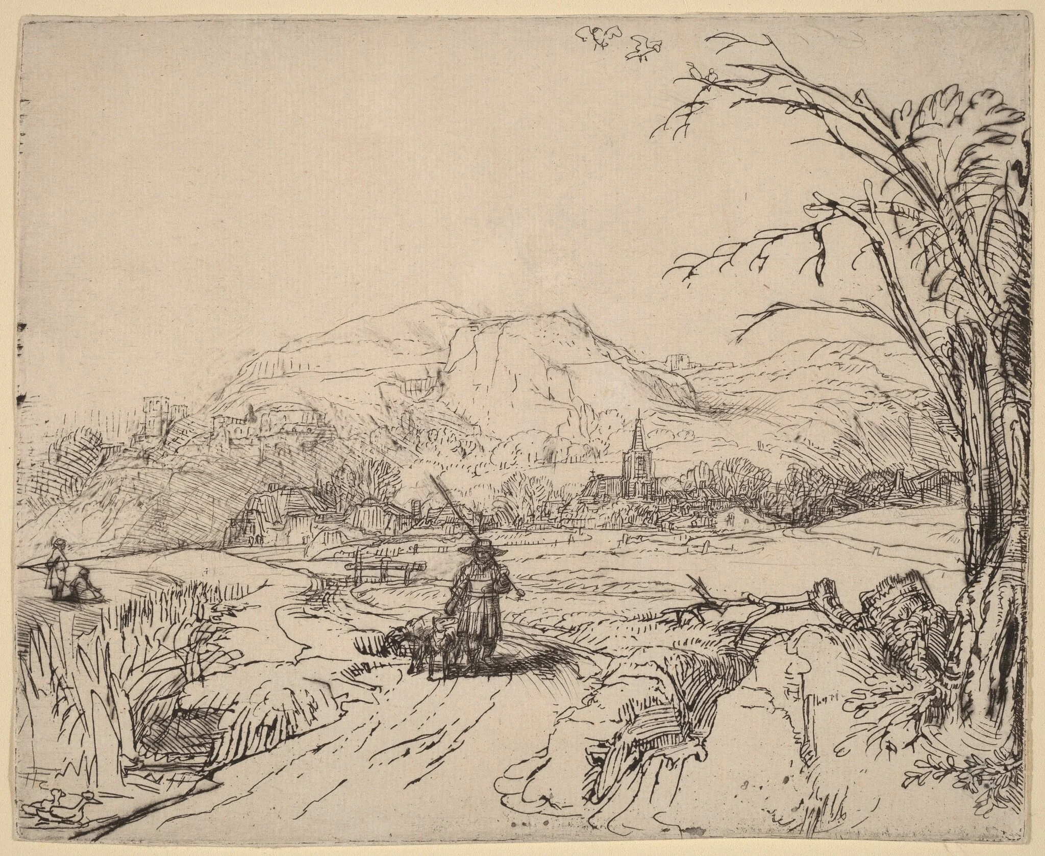Landscape with Sportsman and Dog