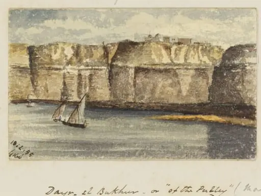 Dayr- El Bukhur - or "of the Pulley"  Coptic Convent on Gebel-e-Tayr.  Upper Egypt
