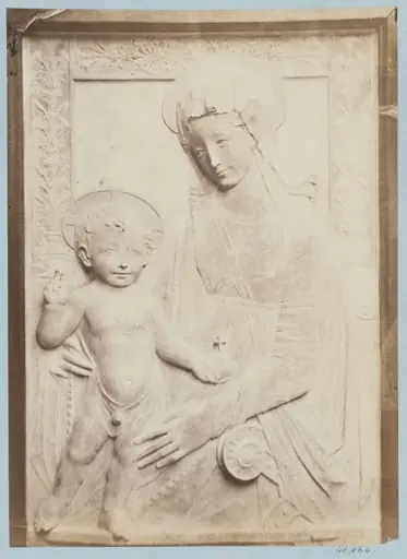 Bas-relief depicting the Virgin and Child attributed to Rosellino
