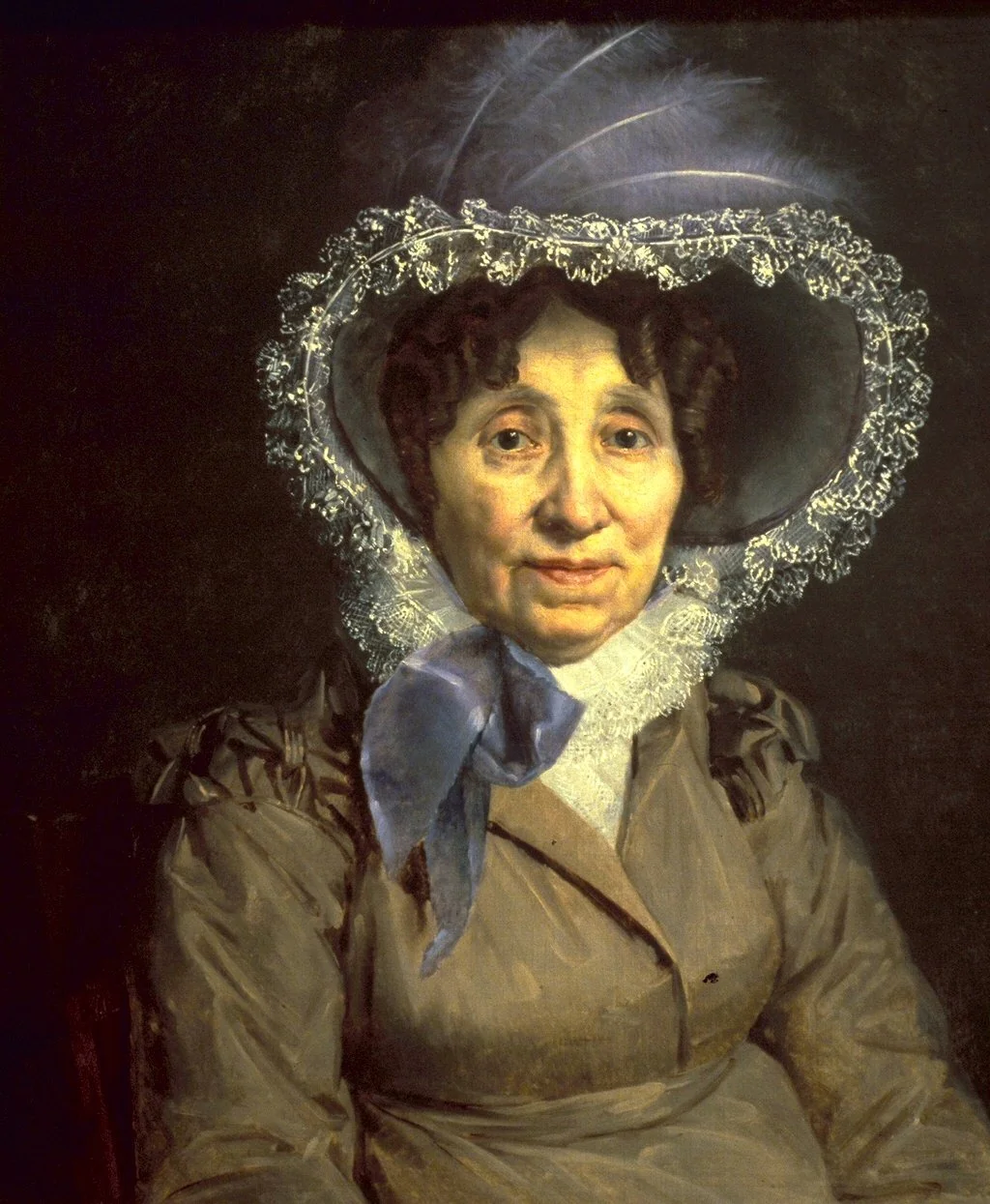 Portrait of an Elderly Lady, by Jacques-Louis David, oil, 1820