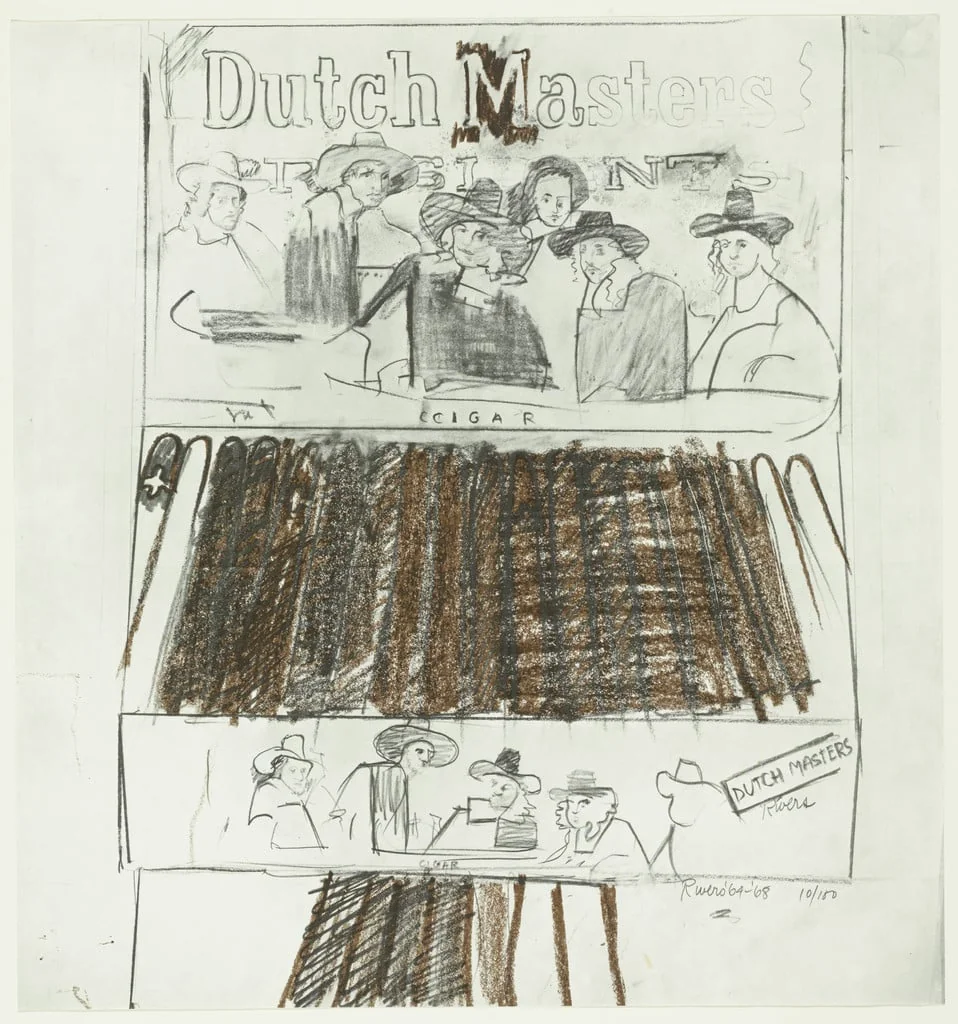 Untitled, by Larry Rivers, ink, 1966