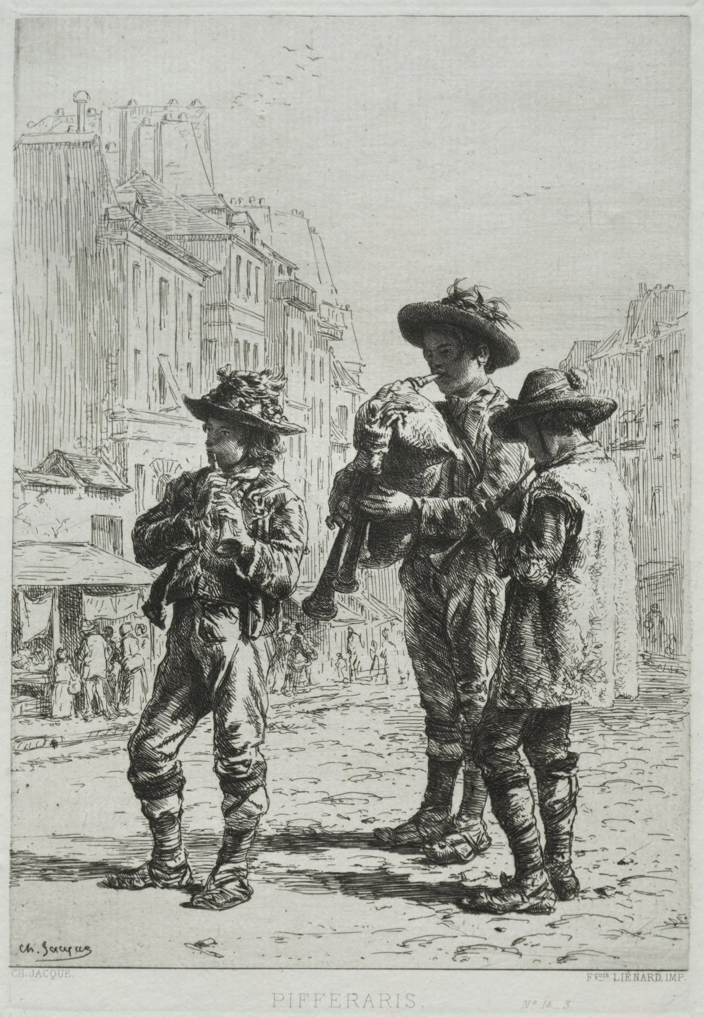 Pifferaris, by Charles Jacque, 1864