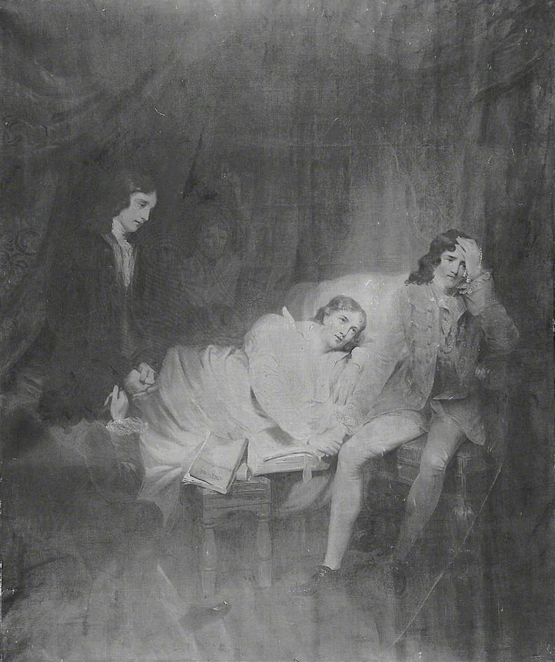 The Death of Addison, by Samuel William Reynolds II, oil, 1843