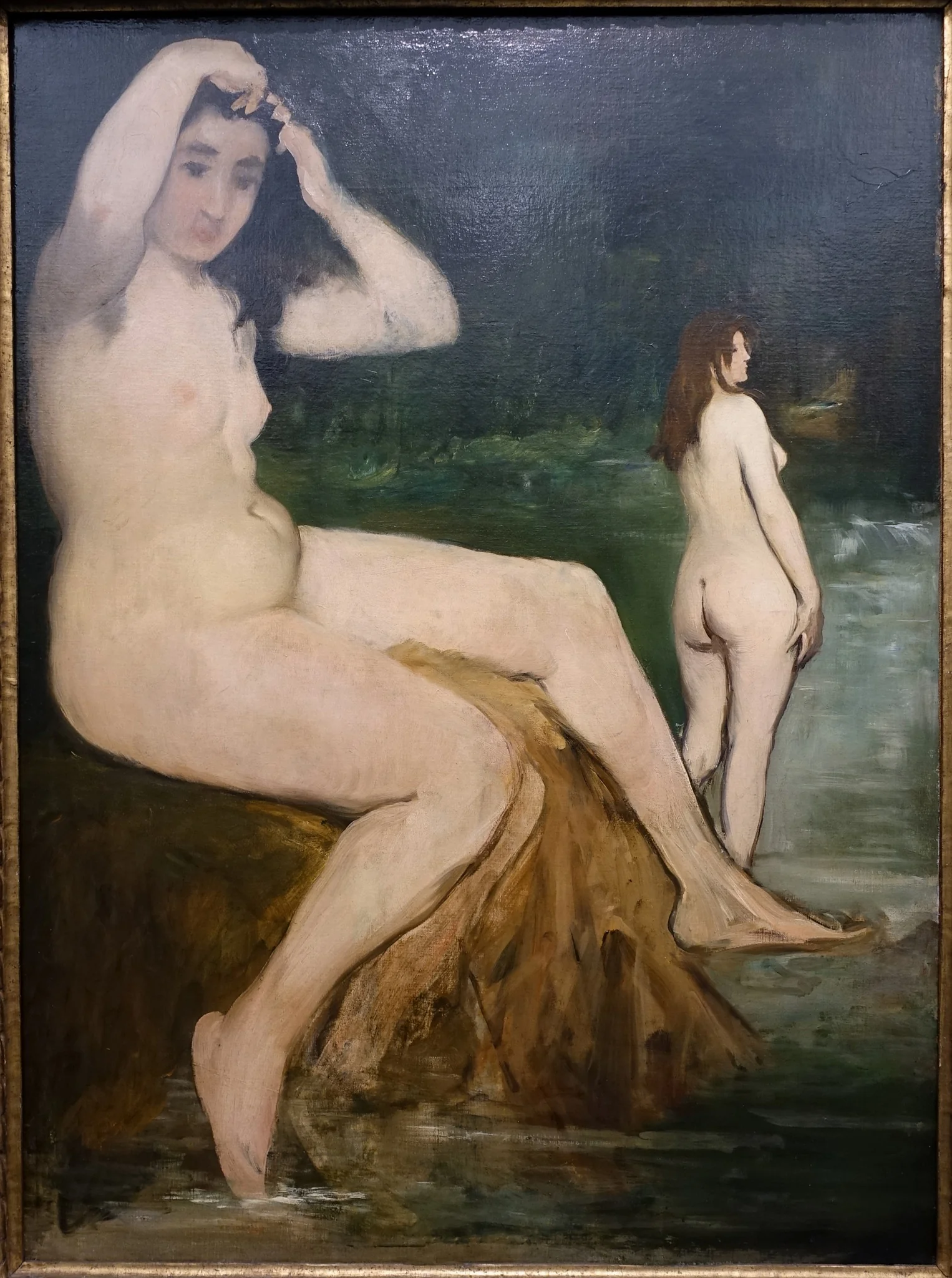 Bathers on the Seine, by Edouard Manet, oil, 1875