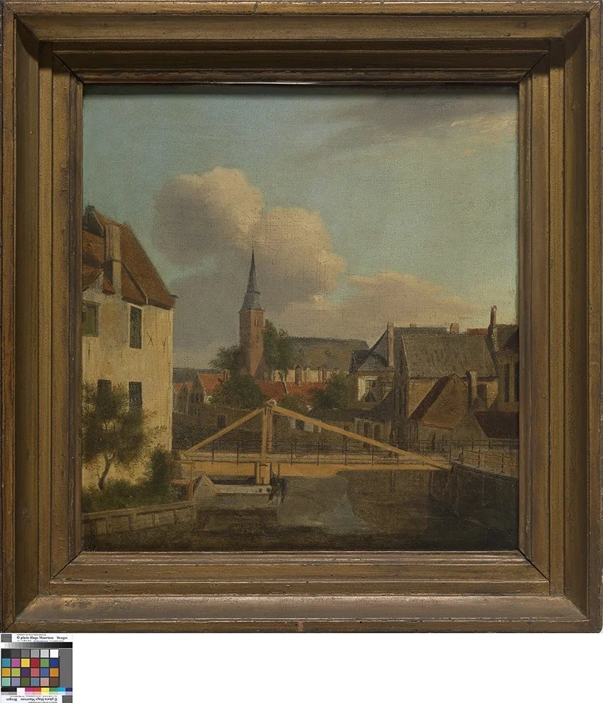 De Molenbrug in Brugge, by Unknown, oil, 1851