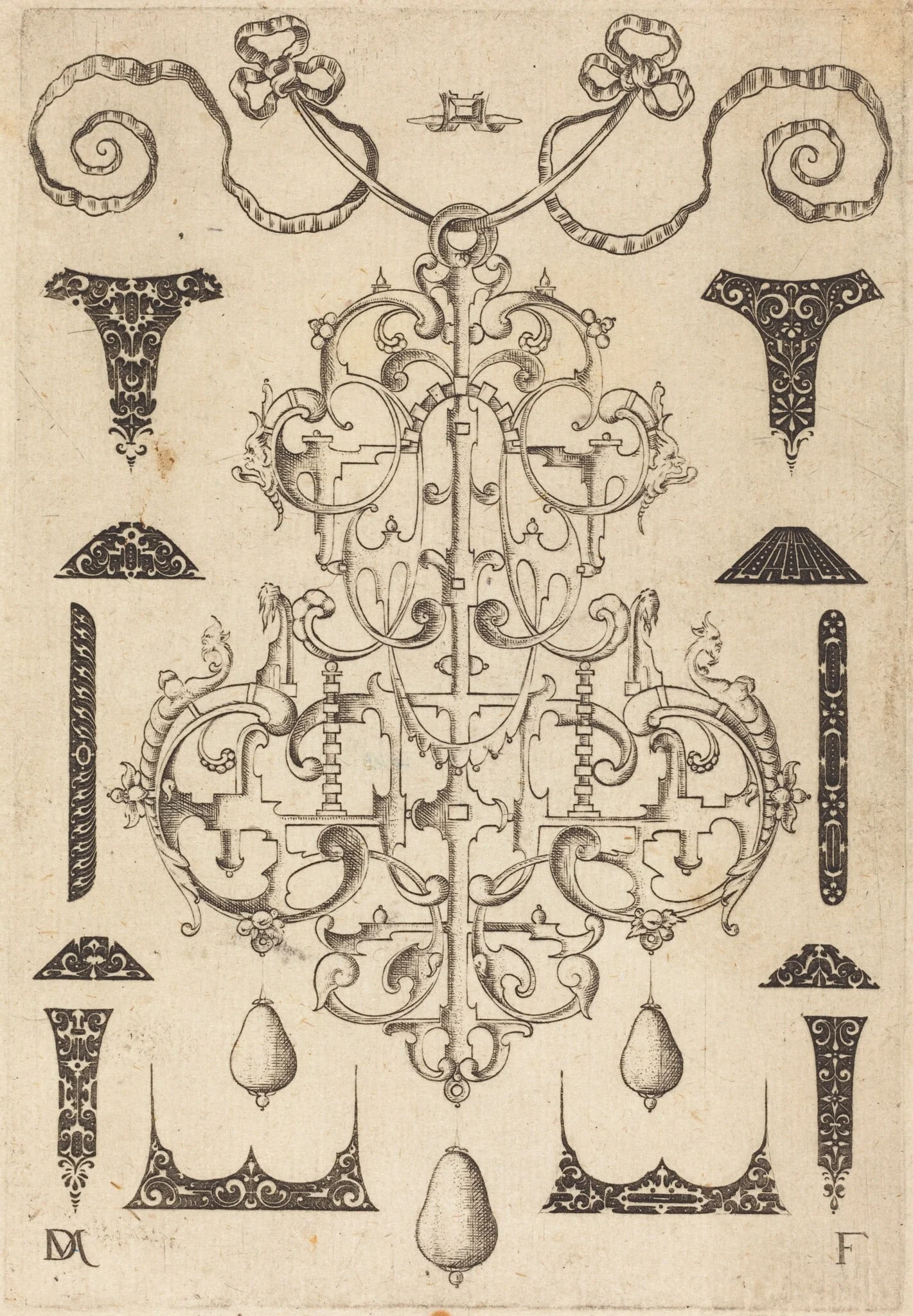 Large Pendant, Surrounded by Twelve Small Studs