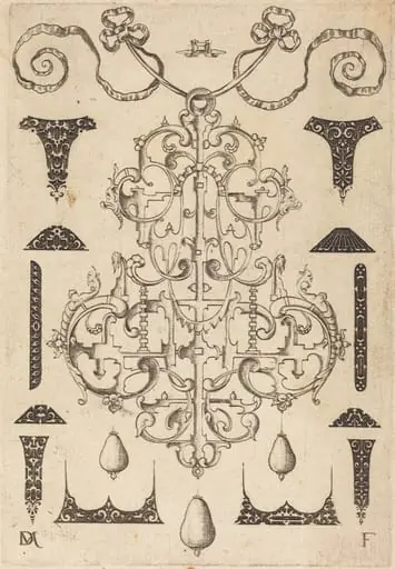 Large Pendant, Surrounded by Twelve Small Studs
