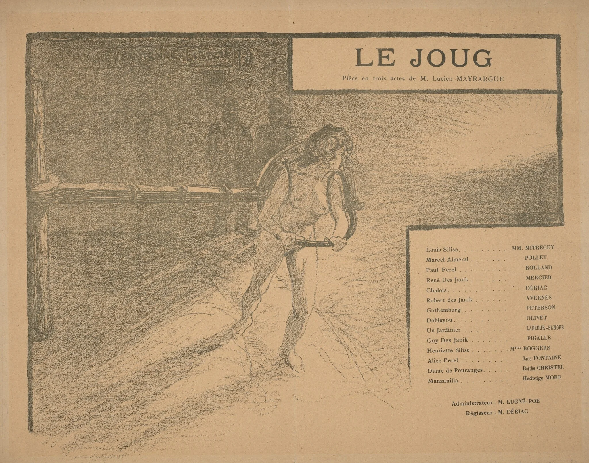 Le Joug, by Pierre-Eugène Vibert, ink, 1899