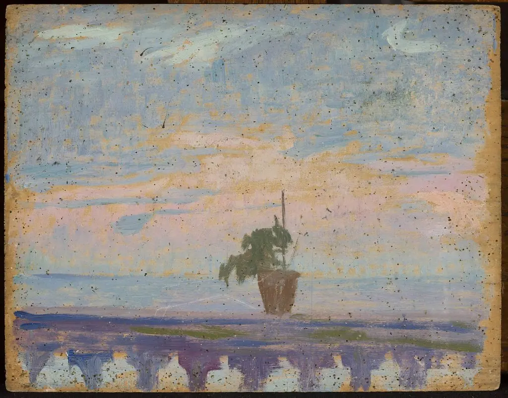 Parapet of balcony with flower pots