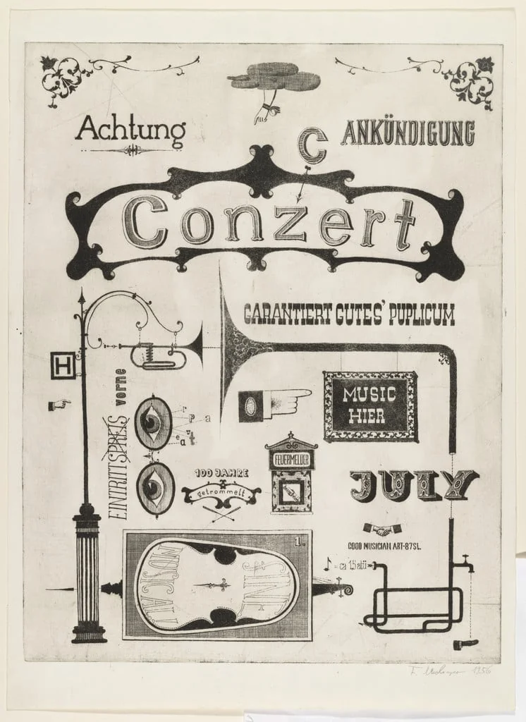 Untitled, by Friedrich Meckseper, ink, 1956