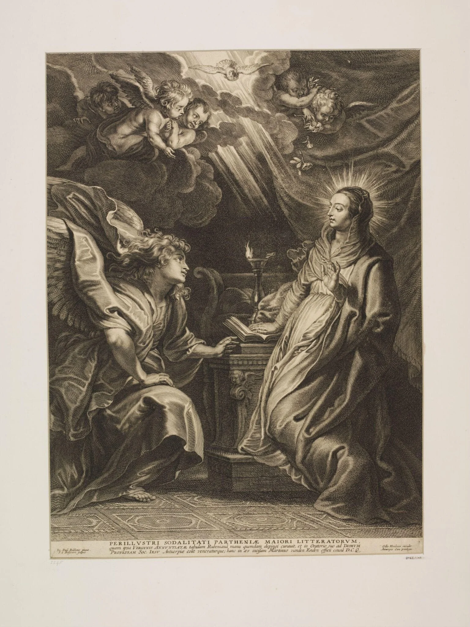 The Annunciation, by Schelte Bolswert, 1650