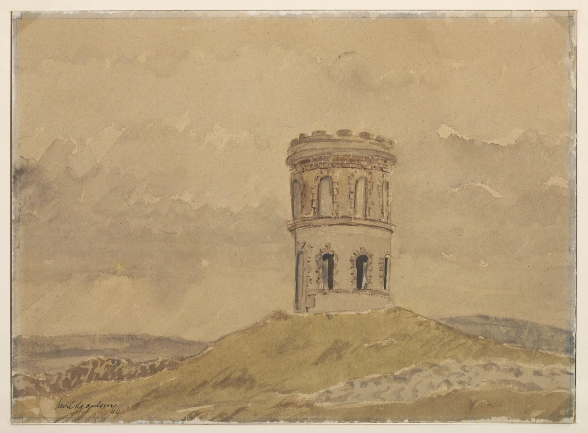 Solomon's Temple, Buxton, by Hagedorn, watercolor, 1940