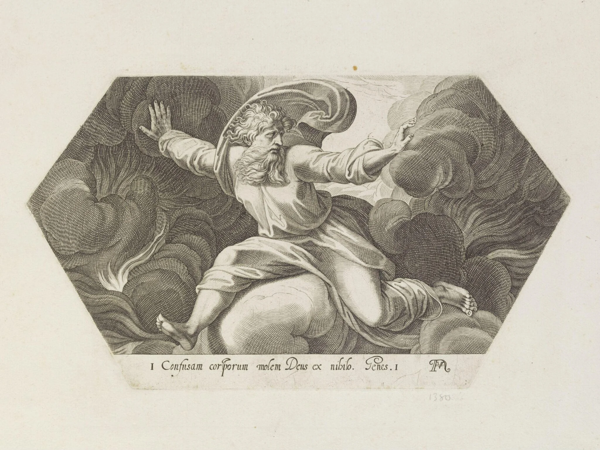God Creating Heaven, by Francesco Villamena, 1626