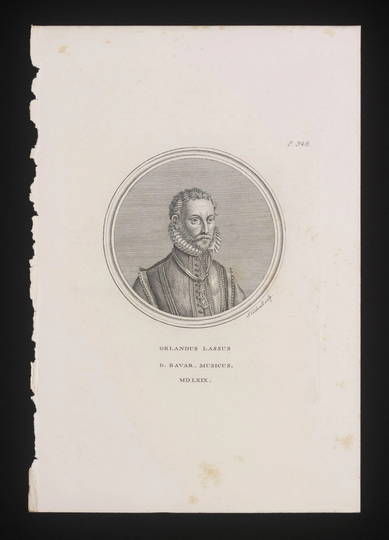 Orlandus Lassus, by James Caldwall, 1750
