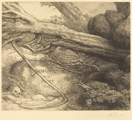 Avalanche: Frontispiece for Triumph of Death (L'avalanche: Frontispice du Triomphe dela mort