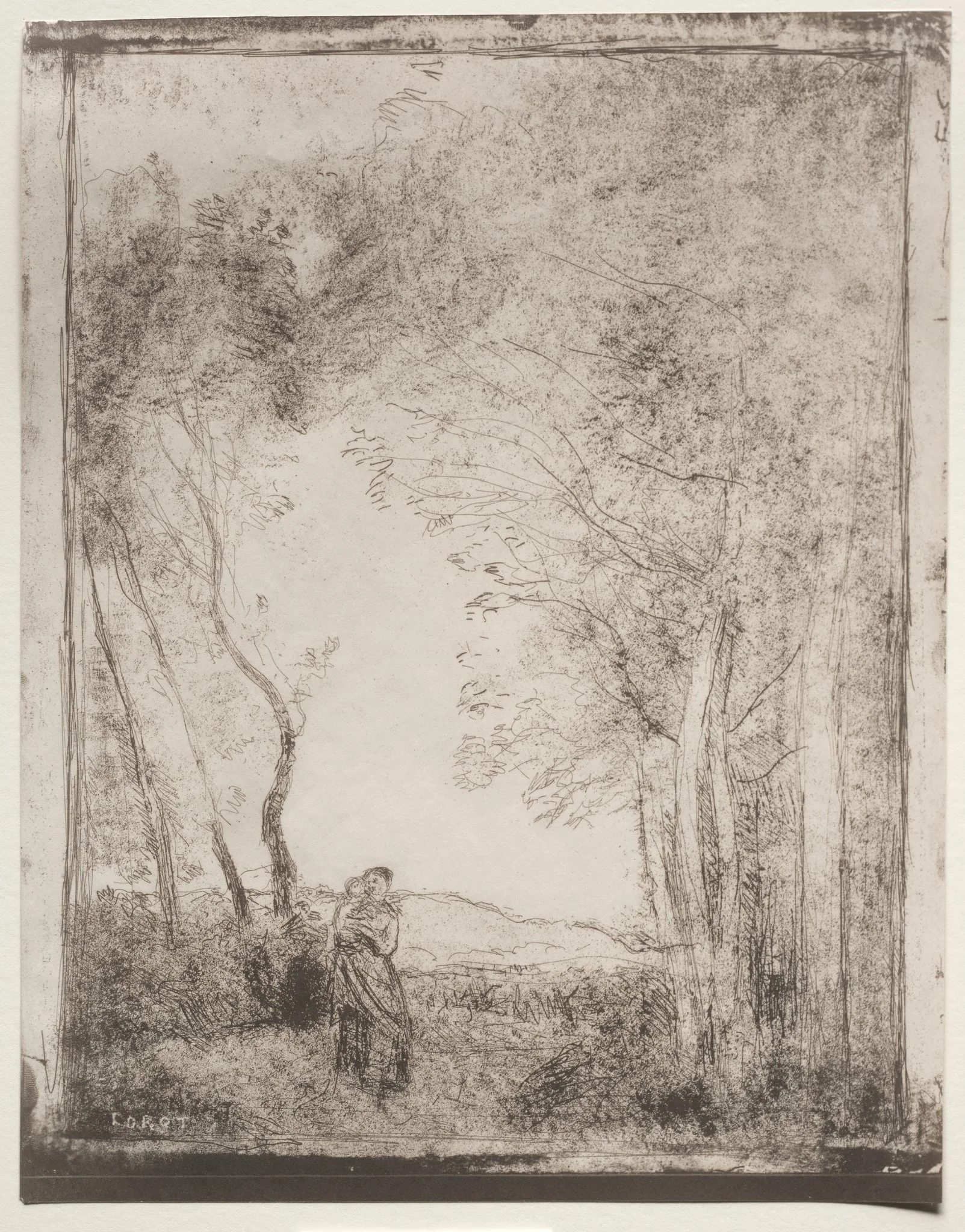 A Young Mother at the Entrance of a Wood