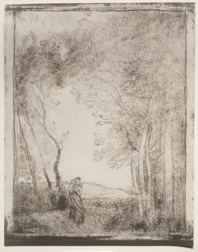 A Young Mother at the Entrance of a Wood