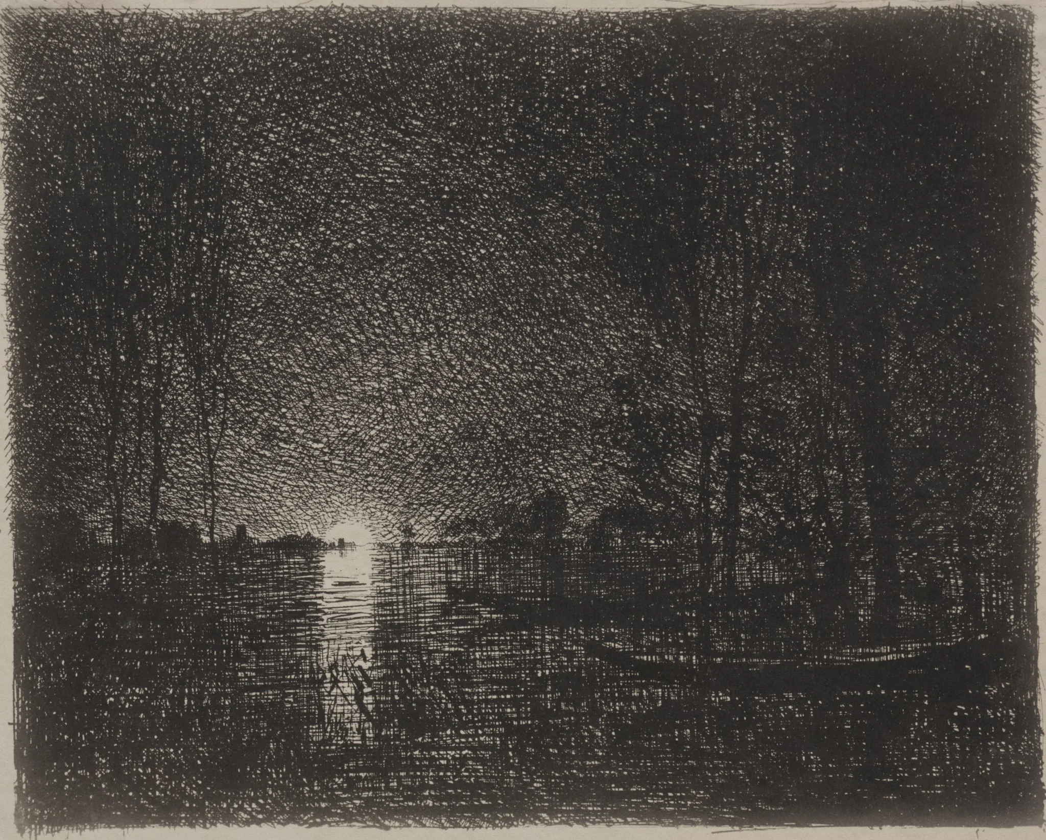 Nightpiece, by Charles François Daubigny, 1862