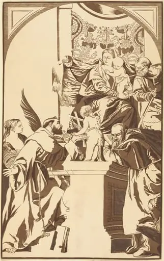 Holy Family and Four Saints