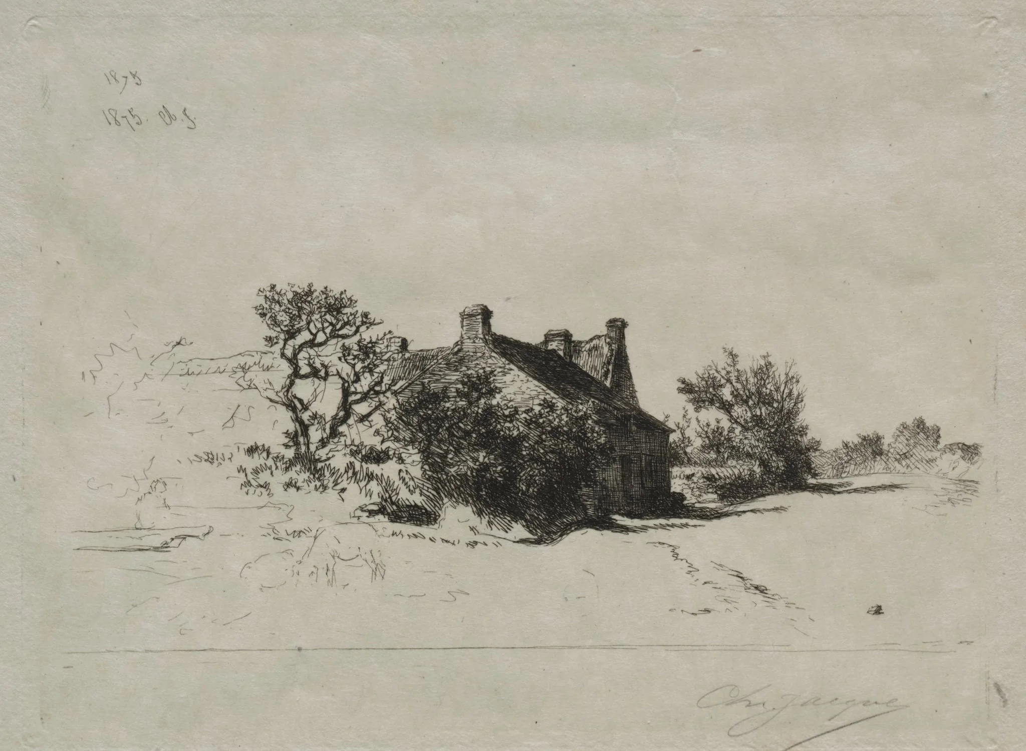 Les Petits Maisons Kercassier, by Charles Jacque, 1875