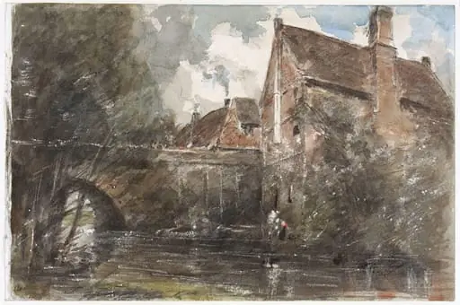 Old Houses at Harnham Bridge, Salisbury