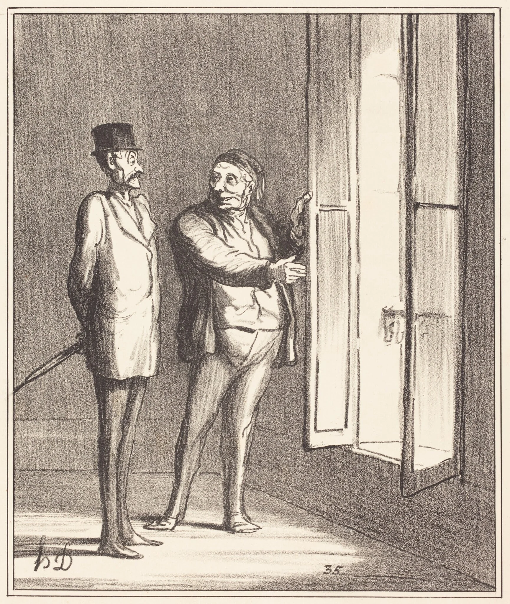 Monsieur sera très bien ici..., by Honoré Daumier, ink, 1870