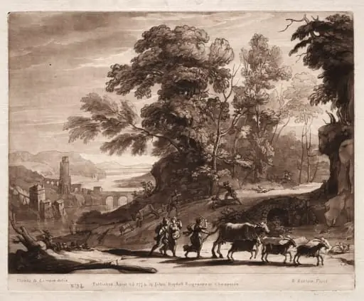 Liber Veritatis:  No. 34, Peasants with Cattle attacked by Bandits