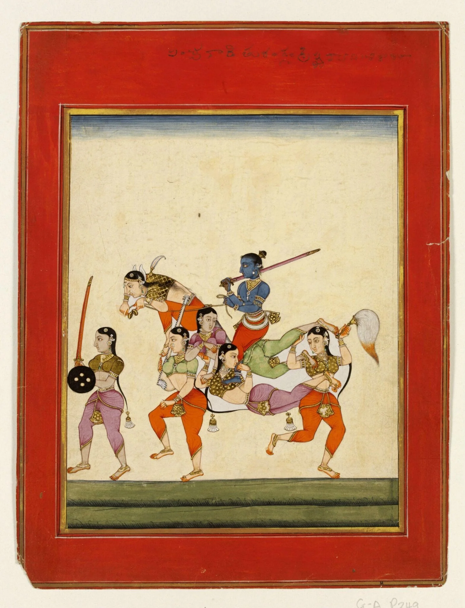 Vishnu, by Unknown, paint, 1780