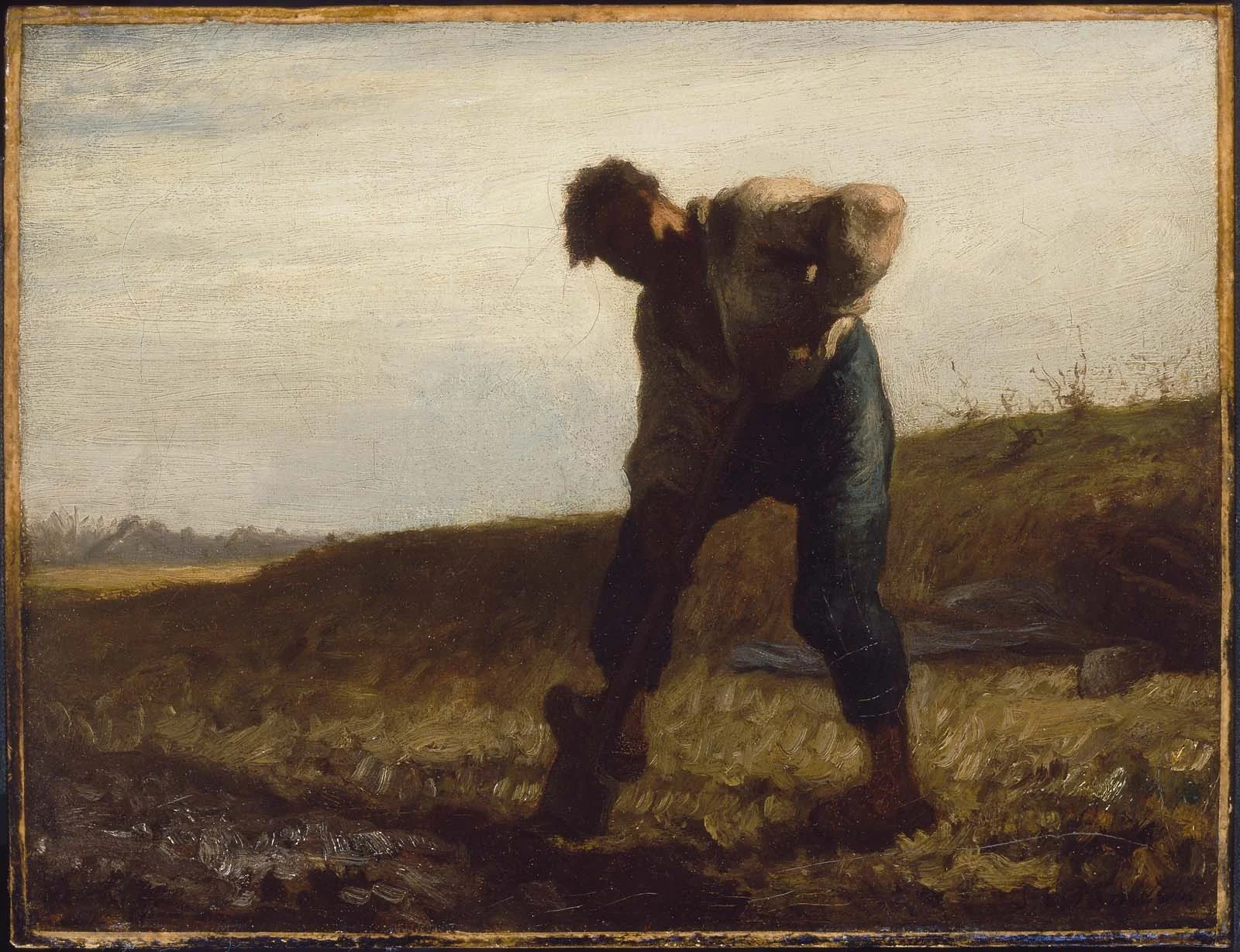 Man Turning over the Soil