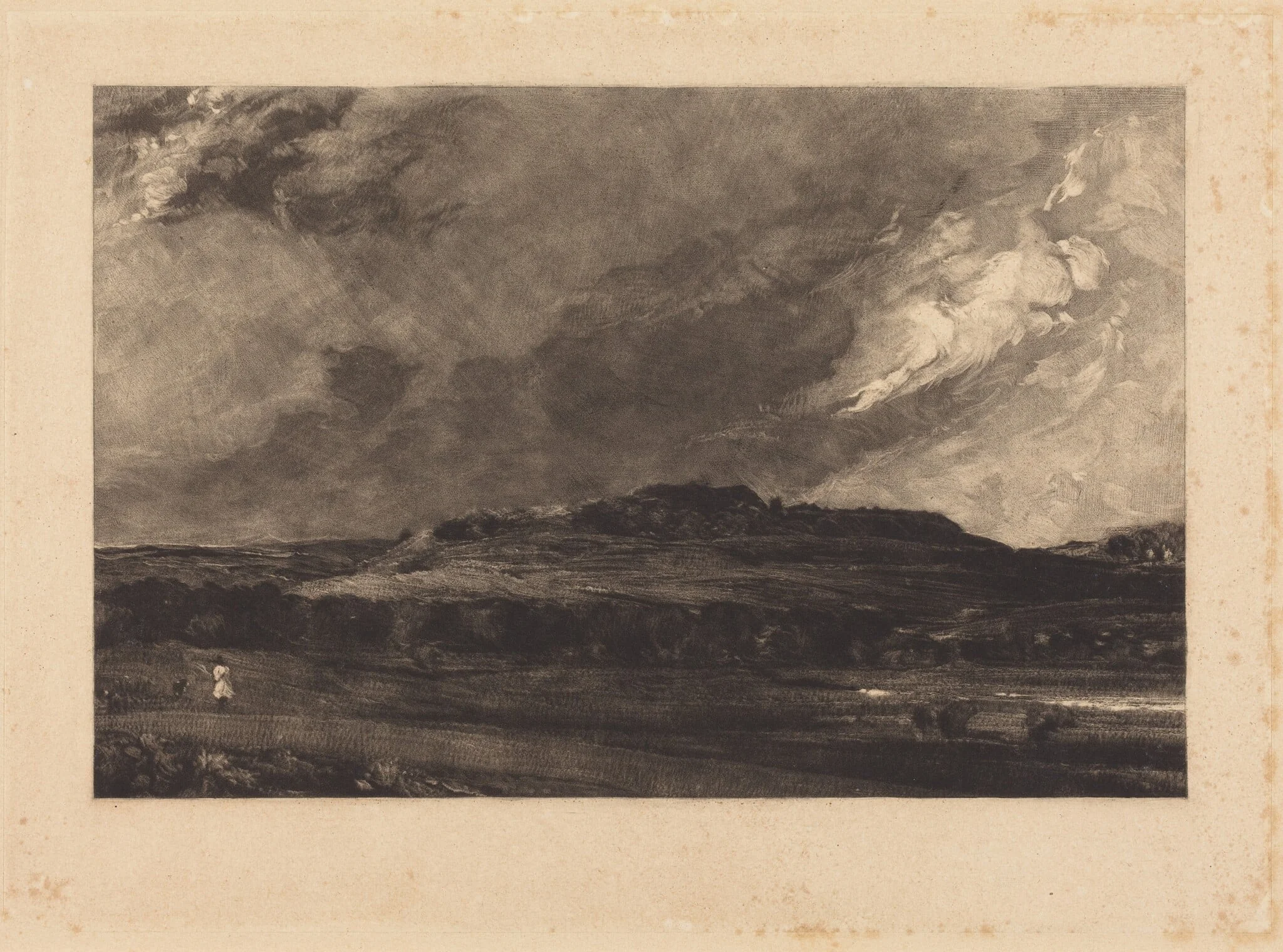 Old Sarum (a), by David Lucas, ink, 1830